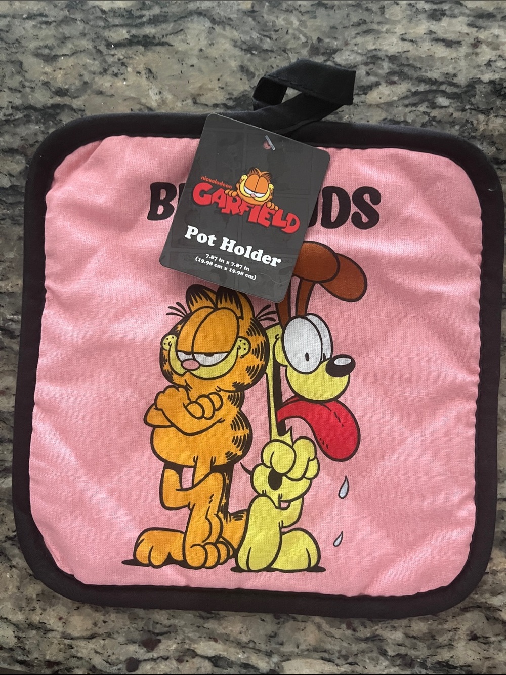 Garfield Pink “best buds” Pot Holder